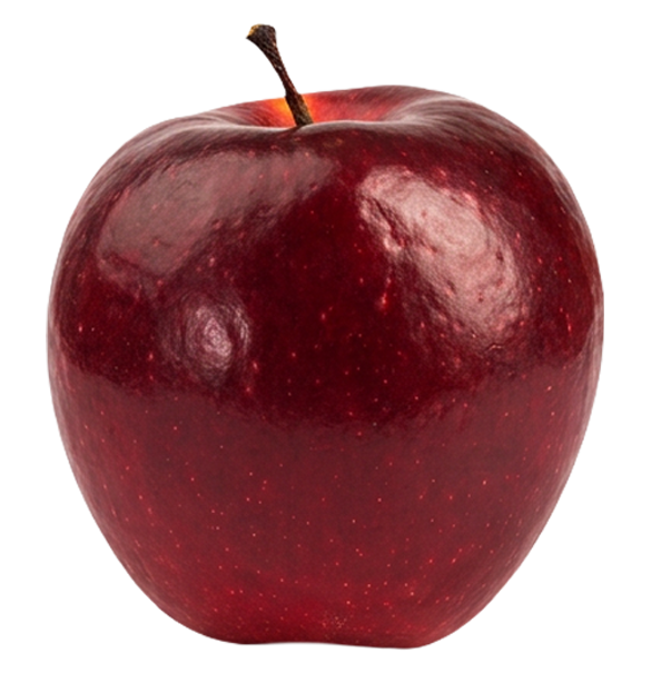 Abbildung eines Crimson Crisp - sattroter, glänzender Apfel